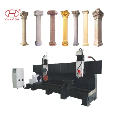 China Automatic Stone Lathe Cutting Machine Profiling/Railing Granite/Marble Column in Stone Processing Machinery